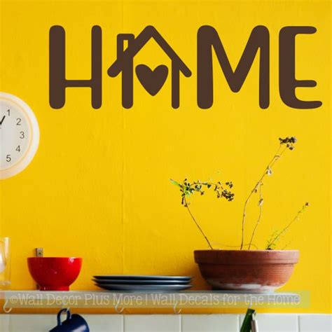 Home Word Decor Kitchen Wall Decals House Art Heart Vinyl Wall Sticker