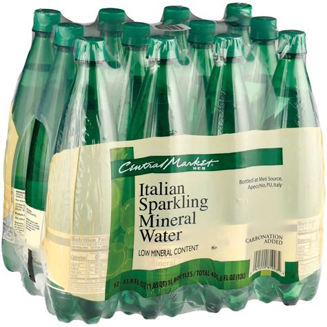 Central Market Italian Sparkling Mineral Water 1 L Bottles - Shop Water at H-E-B