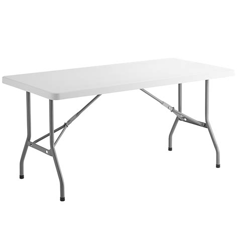 Choice 30" x 60" White Plastic Folding Table