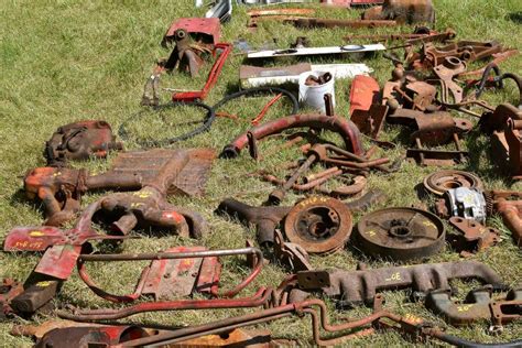 Old Tractor Parts at a Farm Show Flea Market Stock Photo - Image of ...