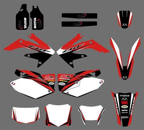 GRAPHICS & BACKGROUNDS DECAL STICKERS Kit for Honda CRF250X 4 STROKES 2004 2005 2006 2007 2008 ...