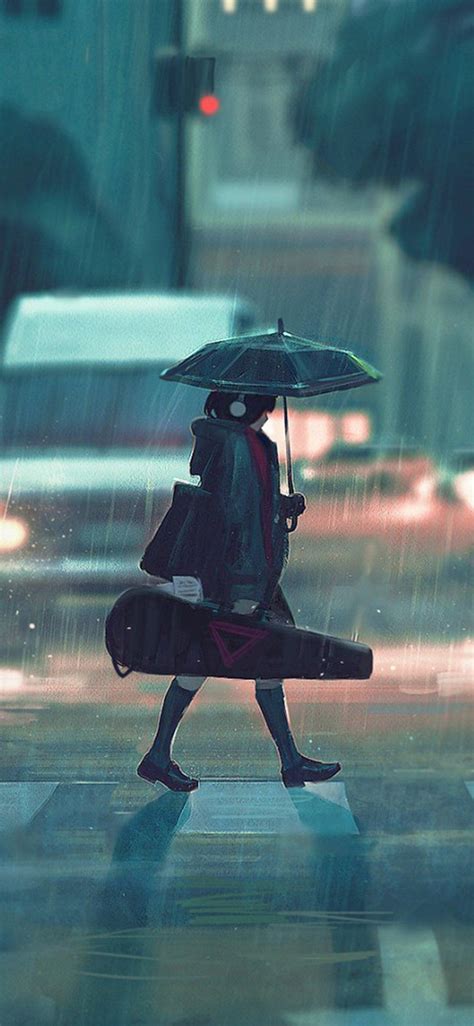 Anime Sad Girl Scenery Rain Wallpapers - Wallpaper Cave