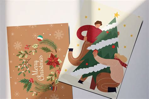 Christmas and new year cards on Behance