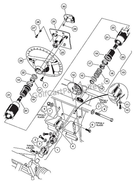 Steering Column - Club Car parts & accessories