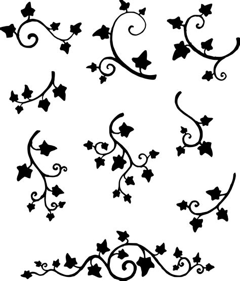 Ivy clipart line, Ivy line Transparent FREE for download on ...