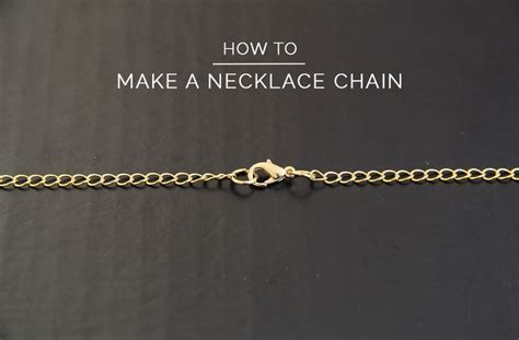 How to Make your own Necklace Chains | How to make necklaces, Chains ...