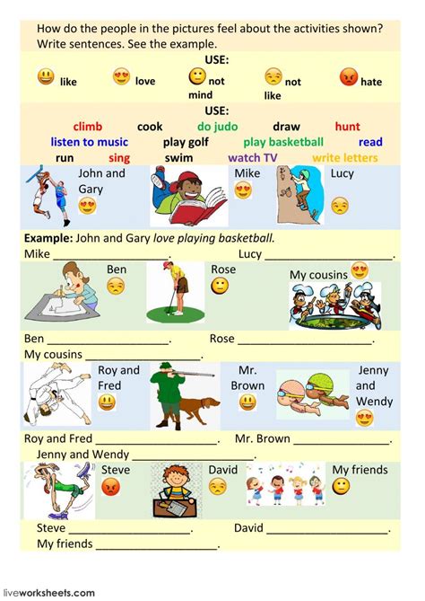 Things I Like Worksheet Pdf - Worksheets