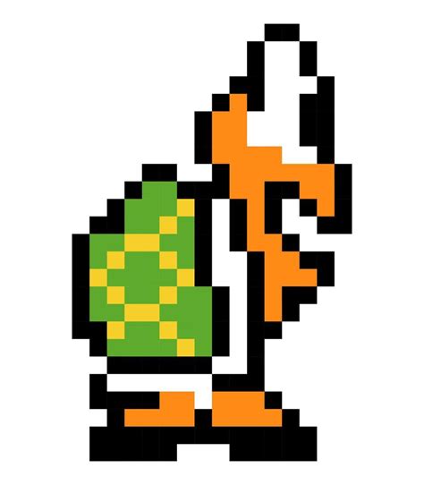 Koopa Troopa super mario game. pixel art turtle 23205590 Vector Art at ...