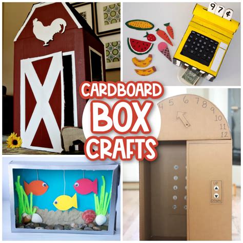 The CUTEST Cardboard Box Crafts for Kids - Messy Little Monster