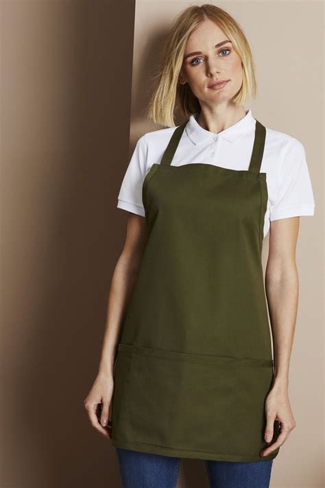 Short Bib Apron, Olive - SHOP ALL WORKWEAR from Simon Jersey UK