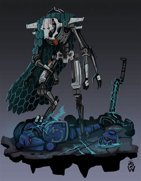 Grievous Necron Concept - WH40K/starwars by Wolfdog-ArtCorner on DeviantArt | Star wars art ...