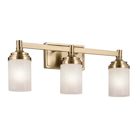 KICHLER Noha 24 in. 3-Light Champagne Bronze Bathroom Vanity Light with ...