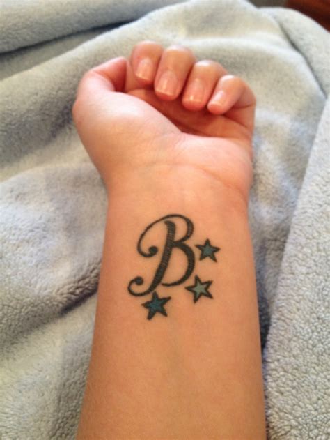 My letter B tattoo | Letter b tattoo, B tattoo, Tattoo lettering