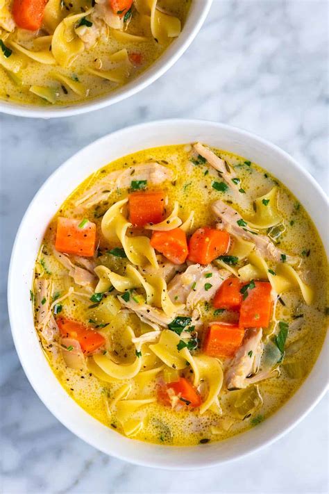 Easy Creamy Chicken Noodle Soup Recipe