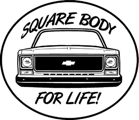 Amazon.com: Square Body For Life S-10 CK1500 2500 Truck Window sticker decal NTPA Hot Rod ...