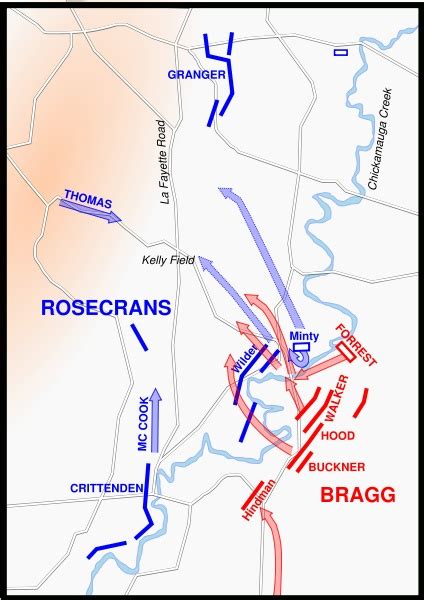 Battle of Chickamauga: Battlefield Maps and Troop Positions