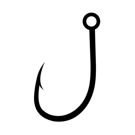 fishing hook vector icon on white background. Great for angler ...