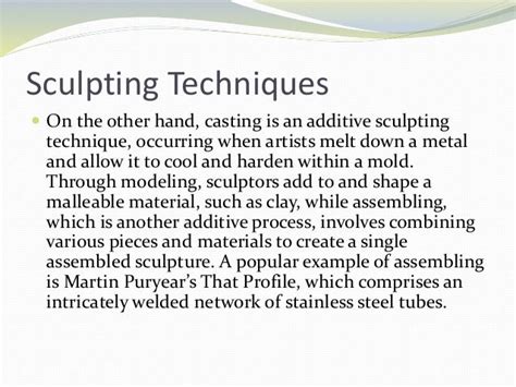 An Overview of Common Sculpting Techniques