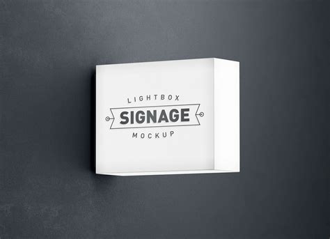 Free Neon Lightbox Signage Mockup PSD - Good Mockups