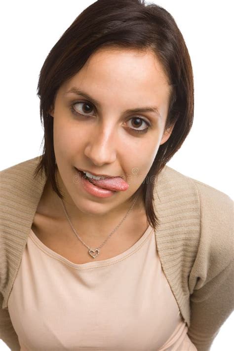 Woman Pulling Funny Face Stock Image - Image: 13227851