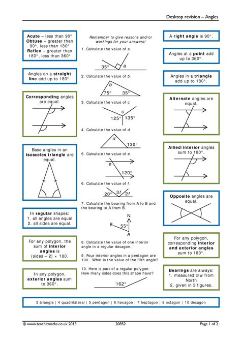 Angles In Polygons Worksheet Answers — db-excel.com