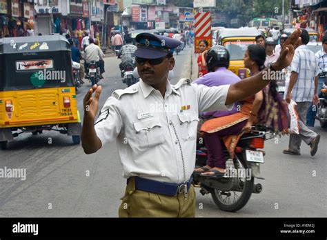 Directing traffic india hi-res stock photography and images - Alamy