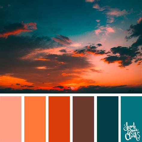 25 Color Palettes Inspired by Spectacular Skies & PANTONE Classic Blue | Sunset color palette ...