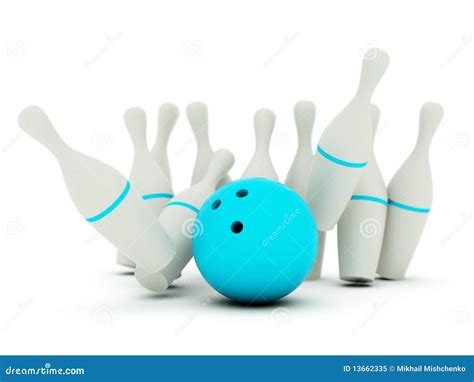 Skittles with ball stock illustration. Illustration of bowls - 13662335