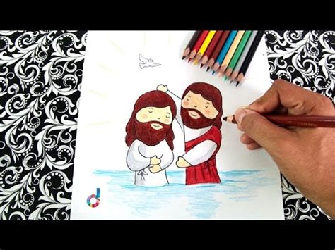 Cómo dibujar el Bautismo de Jesús | How to draw The Baptism of Jesus ...