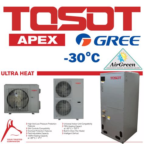 Central Heat Pump Tosot Apex 3 Ton Installation Montreal, Laval, Longueuil