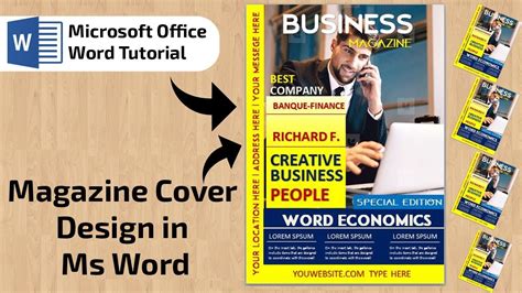 Magazine Cover Design in Ms word || Cover Page Design in ms word || Ms Word Tutorial - YouTube