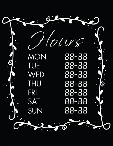 Free Printable Hours Of Operation Sign - Printable Templates