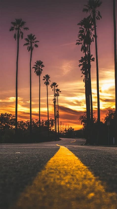 Sunset Road Landscape Scenery, road vertical HD phone wallpaper | Pxfuel