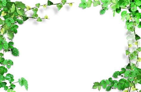 Green Leaf Border Frame Png Press Transparent Background Image Download ...