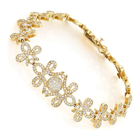 Women's Diamond Bracelet 7.10ct in 14K Gold - Women's Diamond Bracelets - Diamond Jewelry