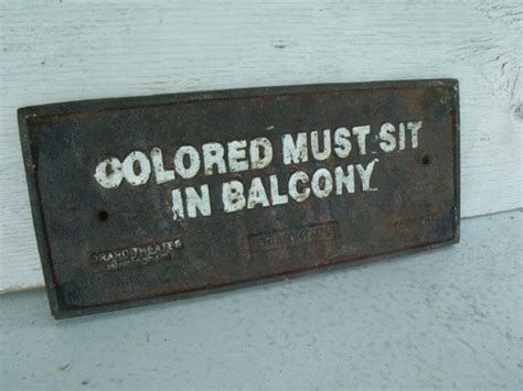 Segregation Sign Cast Iron Jim Crow Black Americana Colored