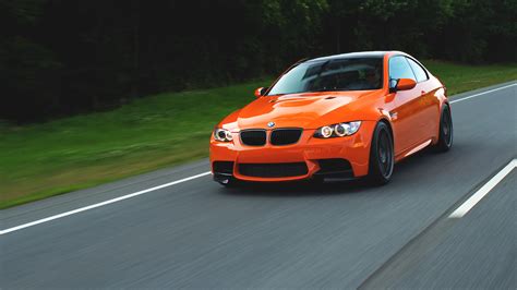 Orange BMW Coupe Car On Road 4K HD Orange Wallpapers | HD Wallpapers ...