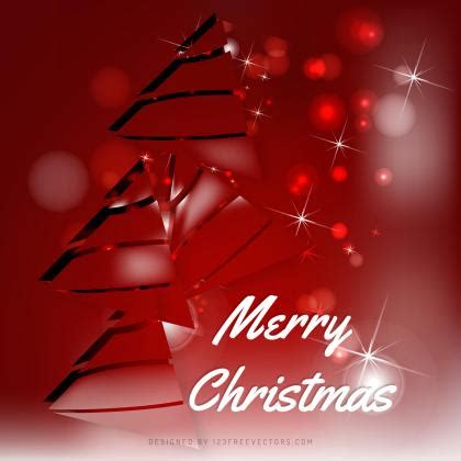 Red Christmas Tree Background