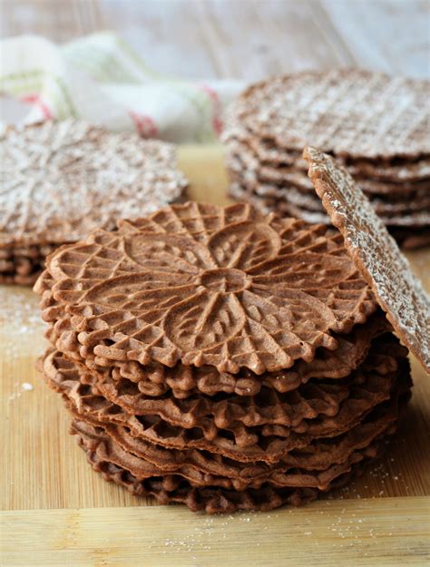 Chocolate Pizzelle Cookies - Mangia Bedda