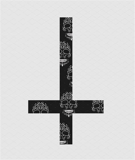 Upside down cross (inverted cross) | Custom-Designed Graphics ~ Creative Market