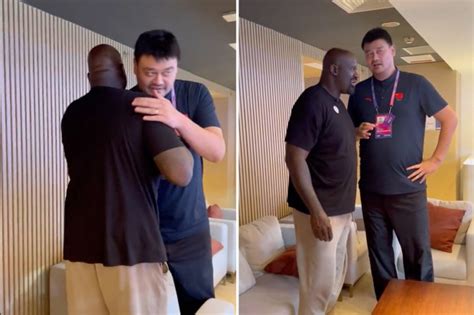 NBA legends Shaquille O’Neal and Yao Ming link up in rare sighting - leaving fans all saying the ...