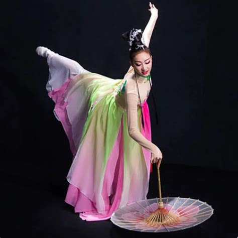 fairy dance costume fan dance costume chinese dance costume fan classic dancer festival ...