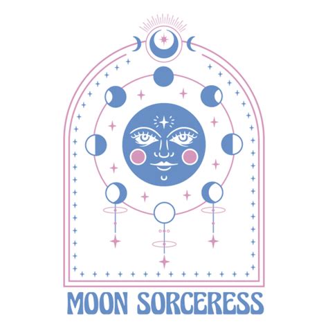 Moon Sorceress Design PNG & SVG Design For T-Shirts