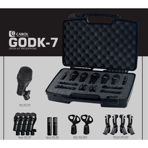 CAROL GO DRUM KIT MIC 7 DRUM MIC SET CAROL GODK7 | Shopee Philippines