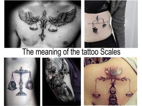 The meaning of the tattoo Scales - features of the picture and photo examples of finished ...