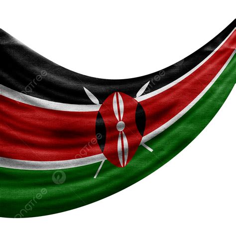 Kenya Flag Waving With Texture, Kenya, Flag, Ribbon PNG Transparent ...