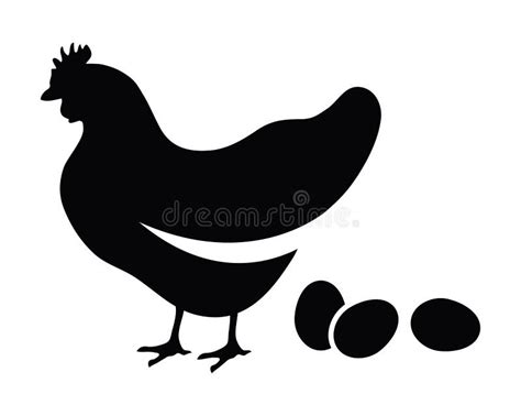 Black Chicken Hen Logo, Chicken Silhouette Icon Stock Vector ...