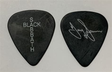 Tony Iommi Black Sabbath RARE White on Black Tour Issued Guitar Pick | #4602044045