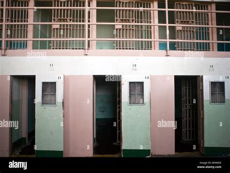 Solitary confinement cells, known as the Hole, Alcatraz Island Stock ...