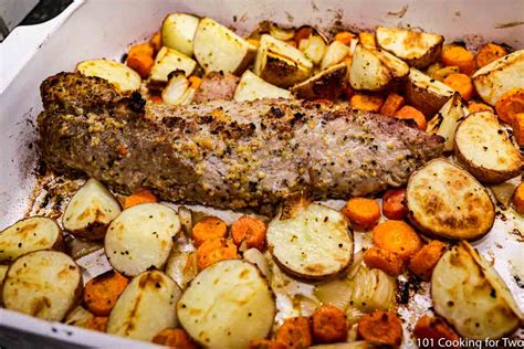 One Pan Roasted Pork Tenderloin with Potatoes and Carrots – 101 Cooking For Two